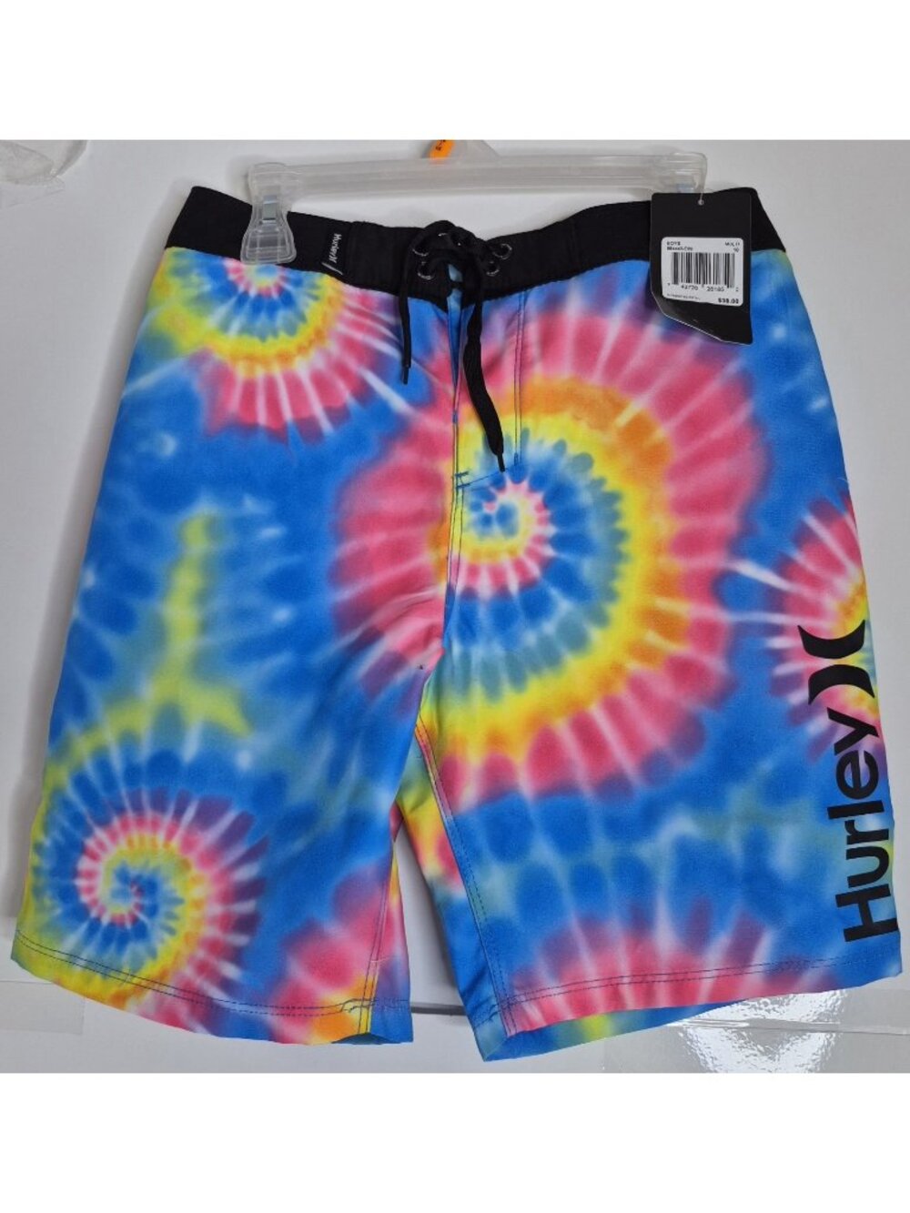 NEW NWT HURLEY BOYS SIZE 10 BOARD SHORTS SWIM TRUNKS TIE DYE